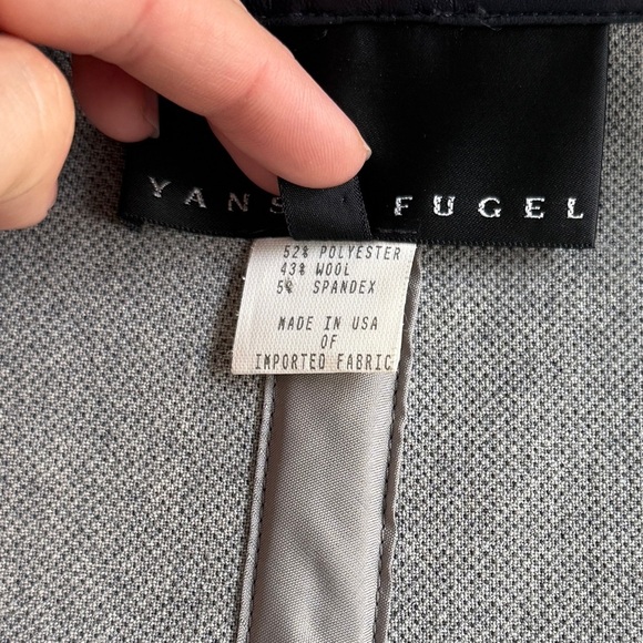 Yansi Fugel Wool Blend Coat Small S Blue Lightweight Minimalist Transitional Lay - Picture 3 of 14